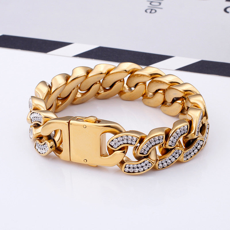 Royal Radiance | No Fade Stainless Steel 18k Gold Plated Royalty Cuban Link Bracelet