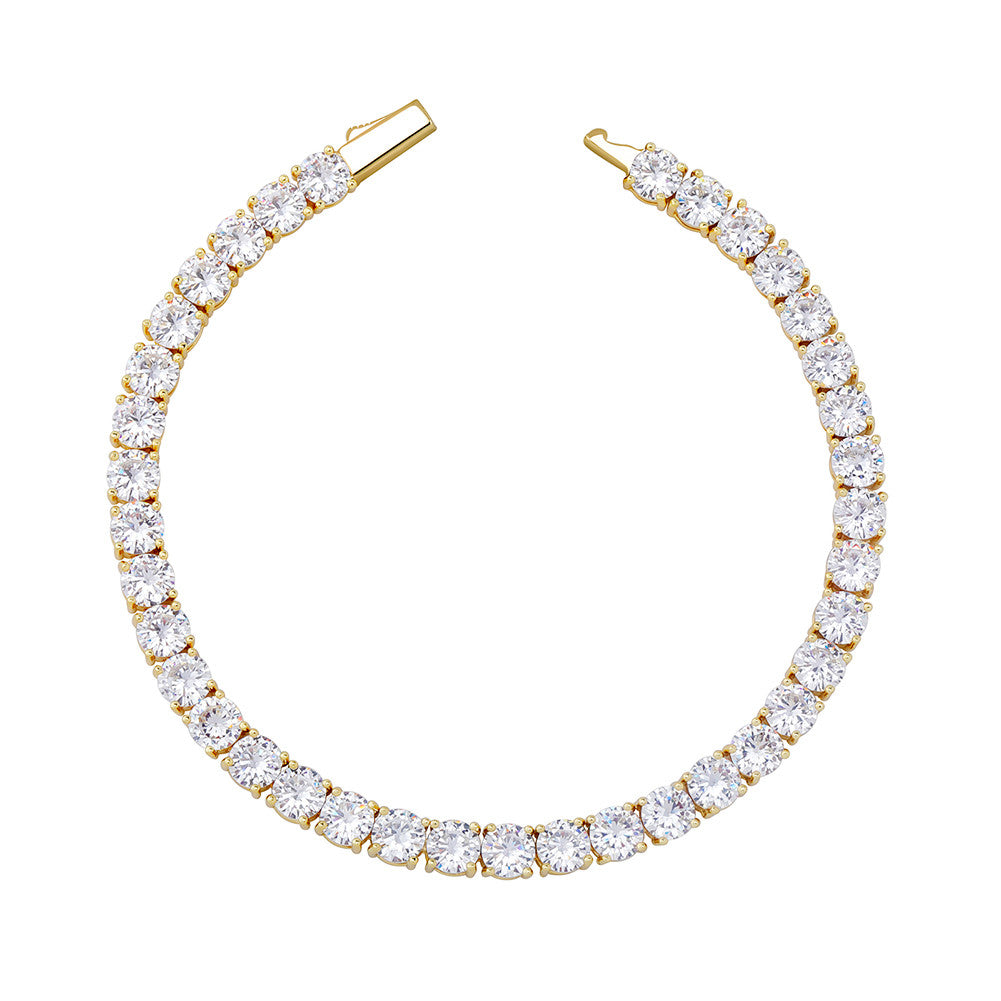 Spring Clasp Luxury | 3mm-6MM Solid 925 Sterling Silver VVS Diamond CZ Bling Tennis Chain Bracelet