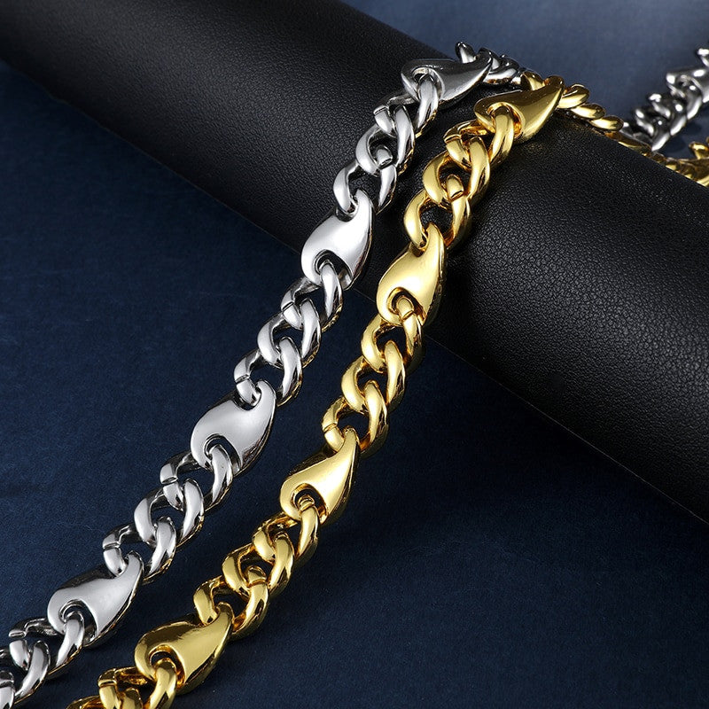 Fully Iced 12mm Flat Cuban Link Chain Necklace Bracelet 18k Gold .925 Silver Jewelry Set