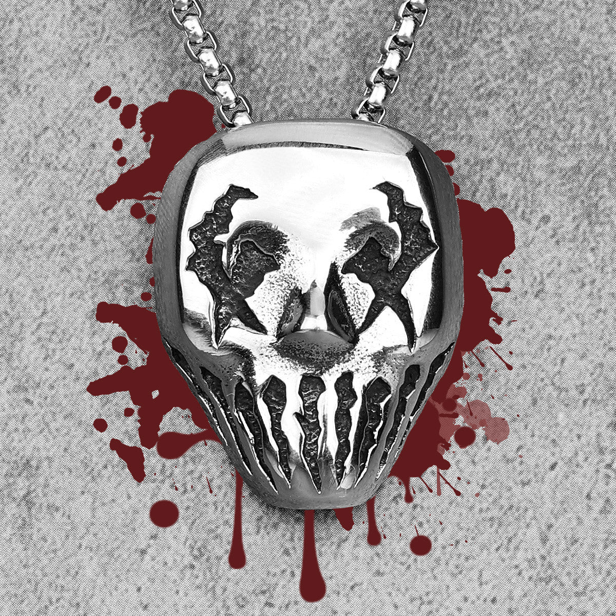 Demon Clown | No Fade Solid Stainless Steel Clown Mask Hip Hop Pendant