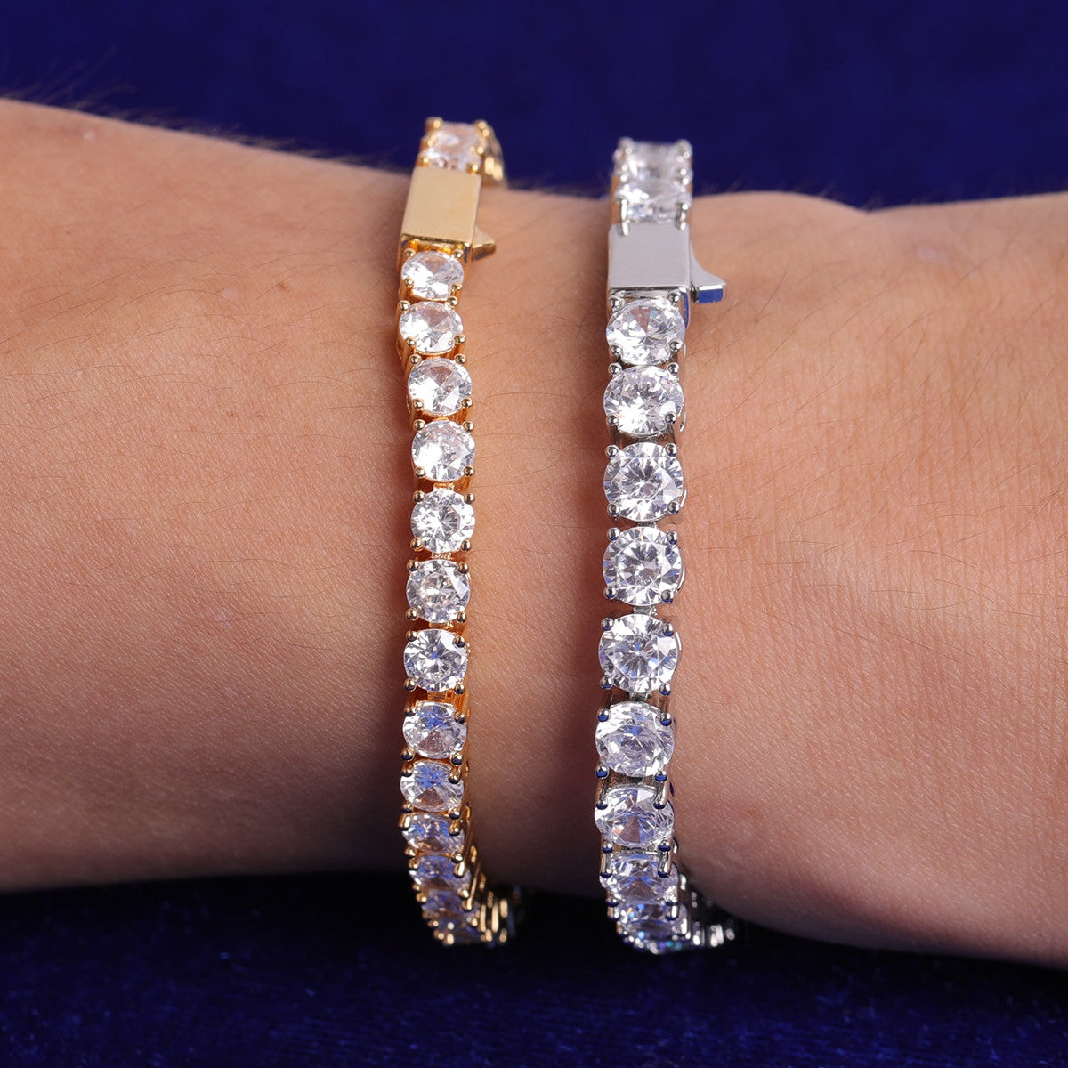 Still Water | VVS Diamond CZ Spring Clasp 3mm-6mm Bling Tennis Chain Bracelet