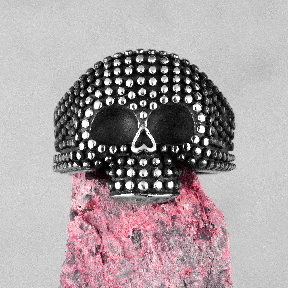 Pin Cushion Skeleton | 316L No Fade Retro Black Stainless Steel Gothic Mens Street Wear Rings