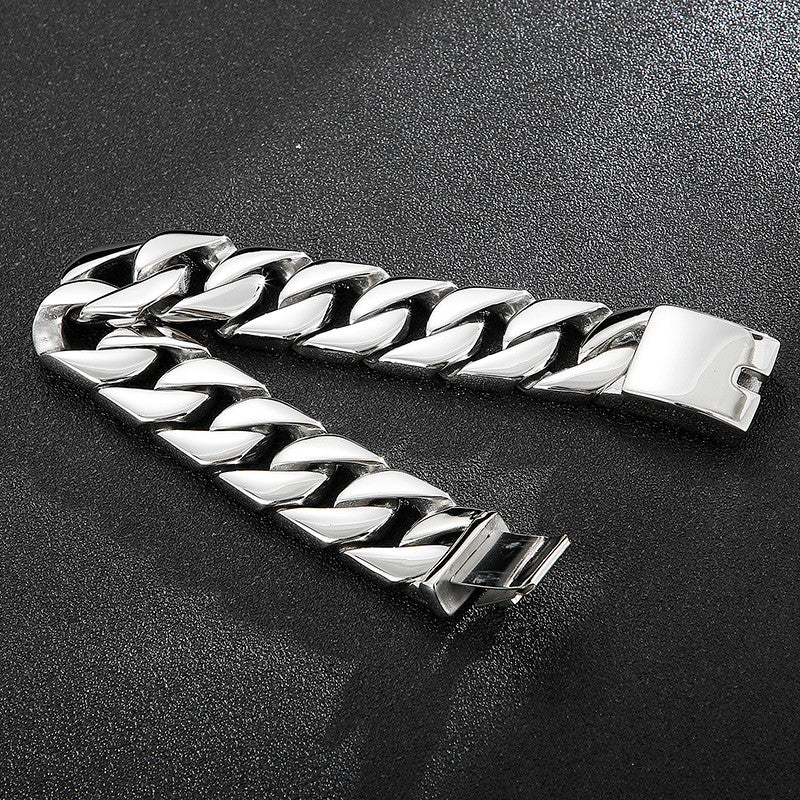 TitanLink | Matte Brushed 20mm No Fade Stainless Steel Cuban Link Bracelet