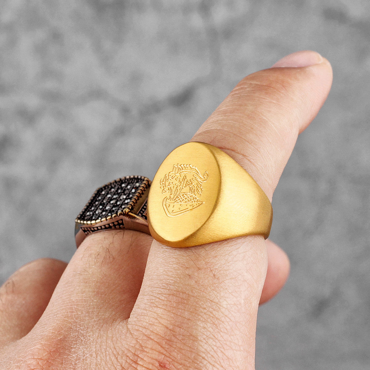 Kingsman | 14k Gold Over No Fade 316L Stainless Steel The Secret Service Ring