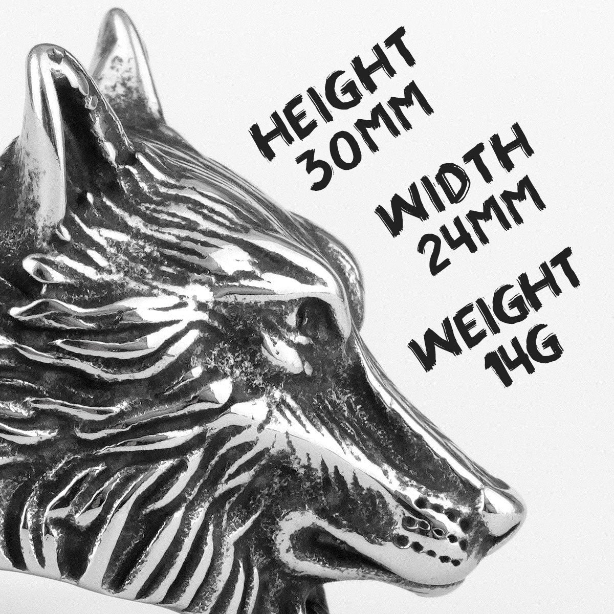 Mens Alpha Dog 14k Gold Silver No Fade Stainless Steel Wolf Street Wear Rings