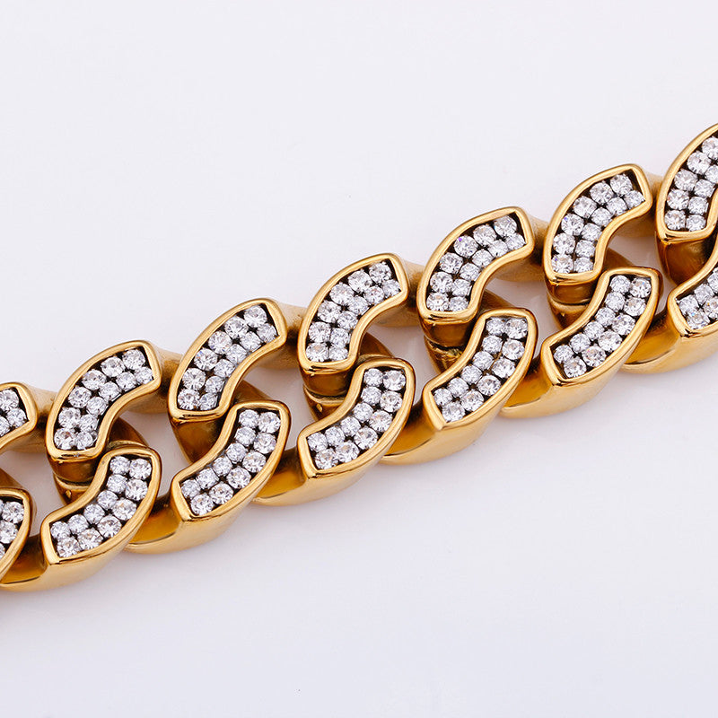 Royal Radiance | No Fade Stainless Steel 18k Gold Plated Royalty Cuban Link Bracelet