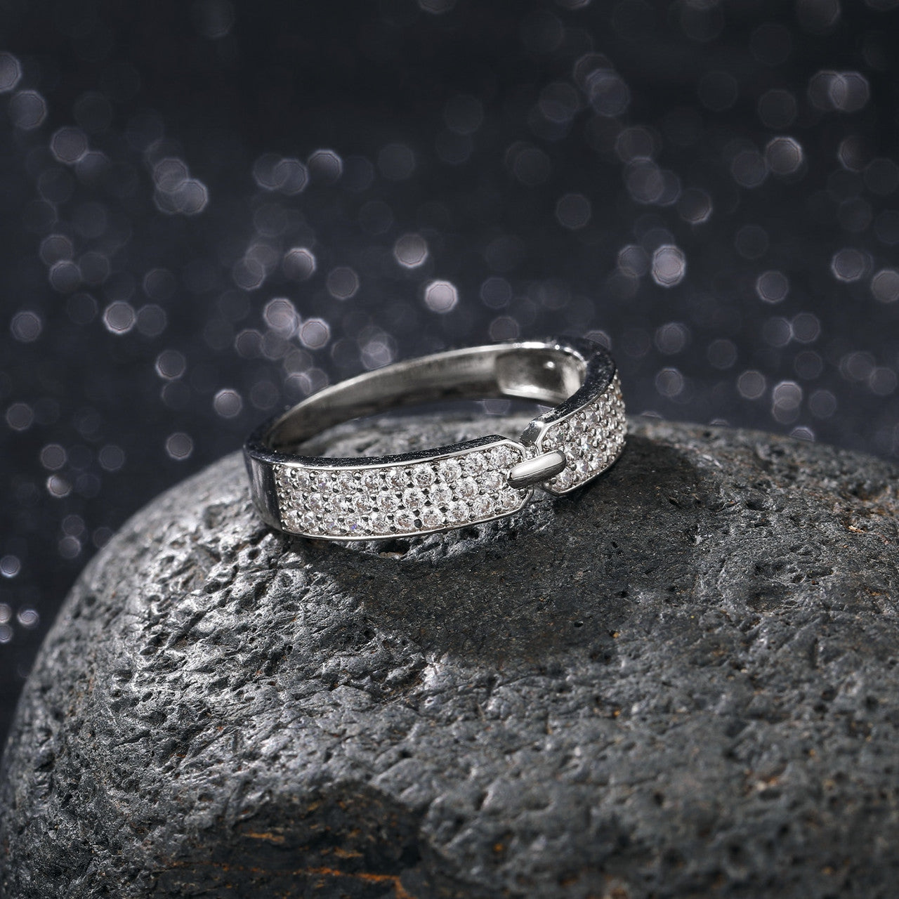 Mens Flooded Ice 18k Gold 925 Silver Street Wear Fashion Iced Bling Out Rings