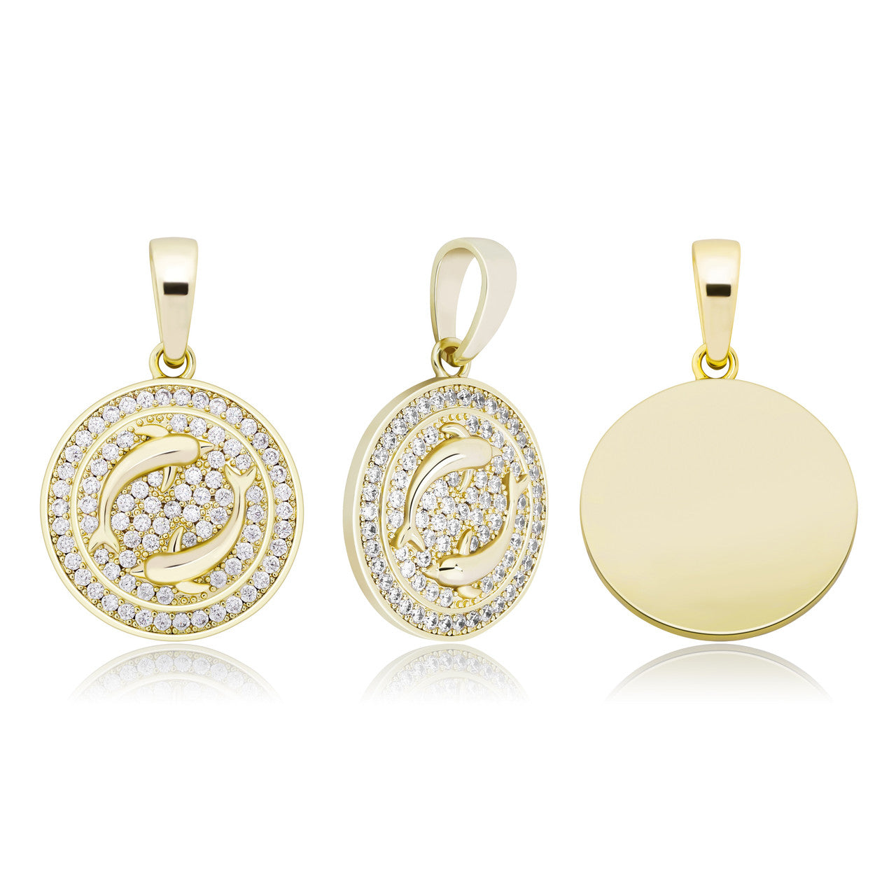 14k Gold Rose Gold .925 Silver Constellations Astrology Simulate Diamond Bling Pendants