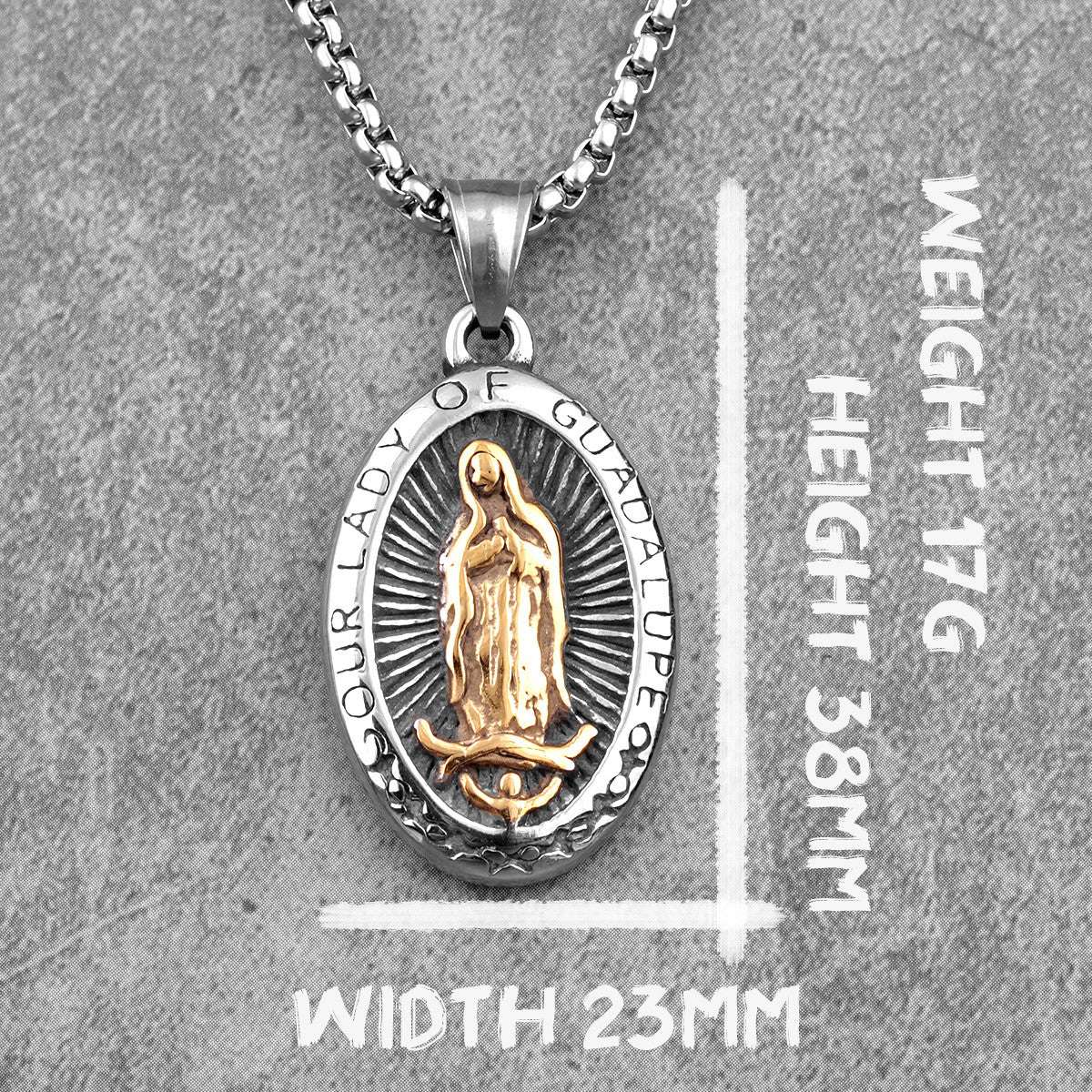 Lady of Guadeloupe | No Fade Stainless Steel Meaningful Stylish Fashion Pendant