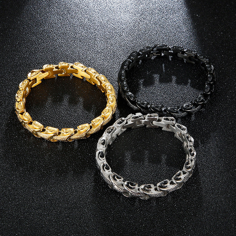 Dragonhide | Mens No Fade Stainless Steel Street Wear Bracelet