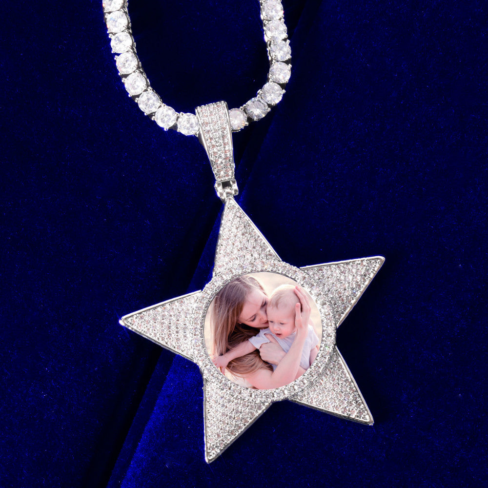 I'am The Star | Shaped Photo Picture Hip Hop Iced Memory Reminder Pendant