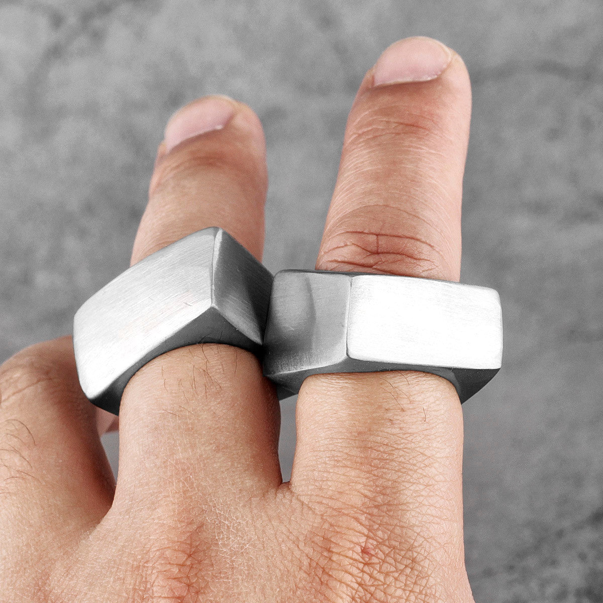 Spatial Distortion | Stainless Steel Space Designer Styling Street Wear Mens Ring