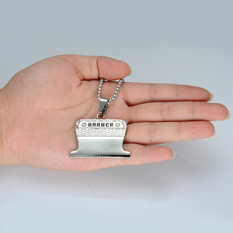 Hip Hop Titanium Stainless Steel Haircut Barber Clippers Chain Pendant