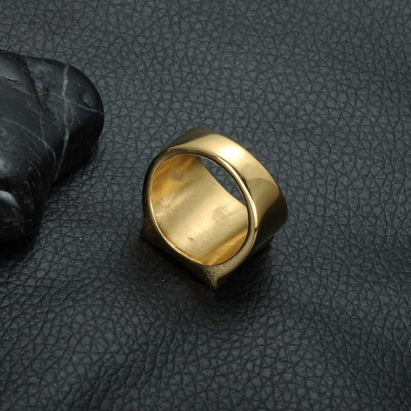 Mens Iced Micro Pave Lab Diamond Bling Square 14k Gold Titanium Stainless Steel Ring