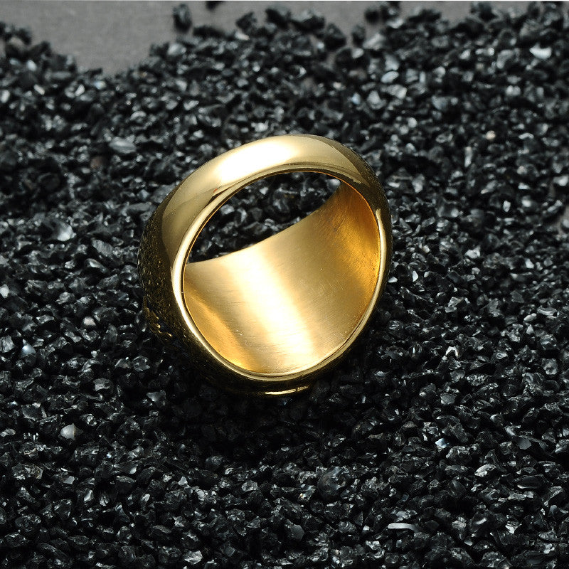 All Seeing Eye Titanium Stainless Steel Illuminati Pyramid Eye Symbol Ring