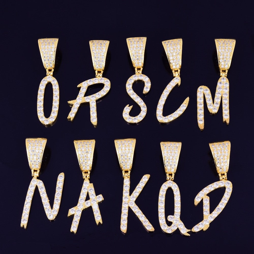 14k Gold Rose Gold Silver Initial Chains