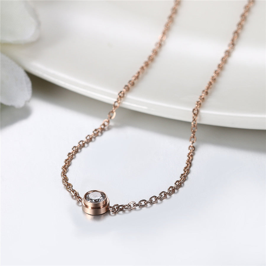 Ladies No Fade Stainless Steel Butterfly Rose Circle Stone Anklet Ankle Bracelet