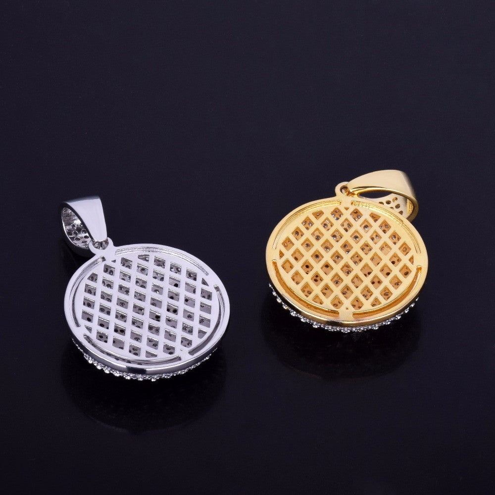 Flooded Ice Nightmare Emoji Face 18k Gold .925 Silver Hip Hop Chain Pendant