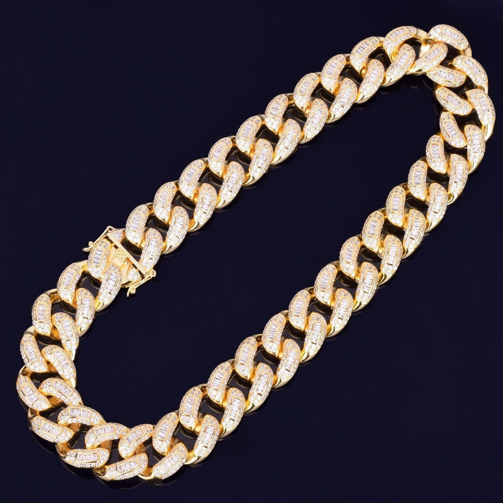 Gold Ice Baguette Cuban Link