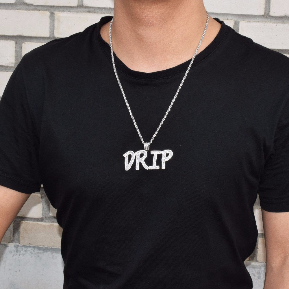 Duffle Bag Boy | 18k Gold Silver Custom Name Baguette Letters Hip Hop Pendant