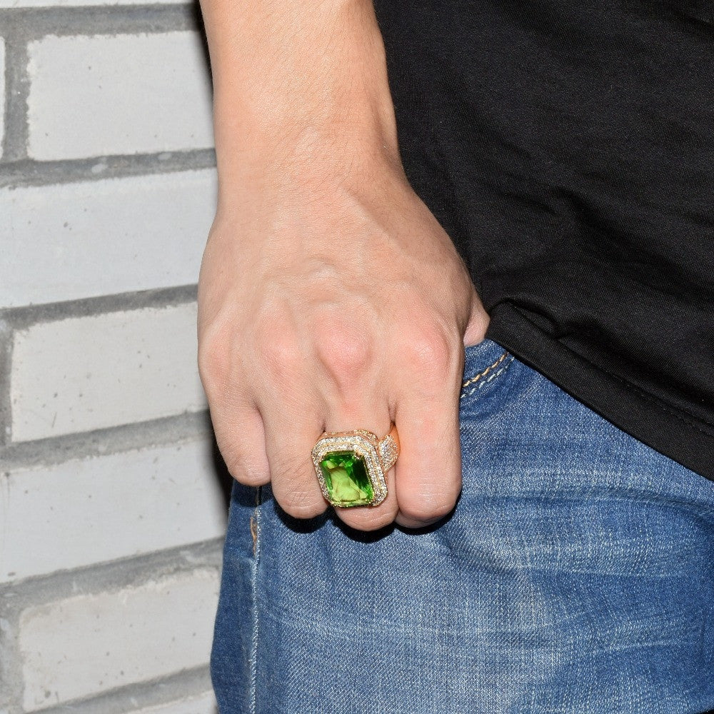 gemstone Iced Out Rings