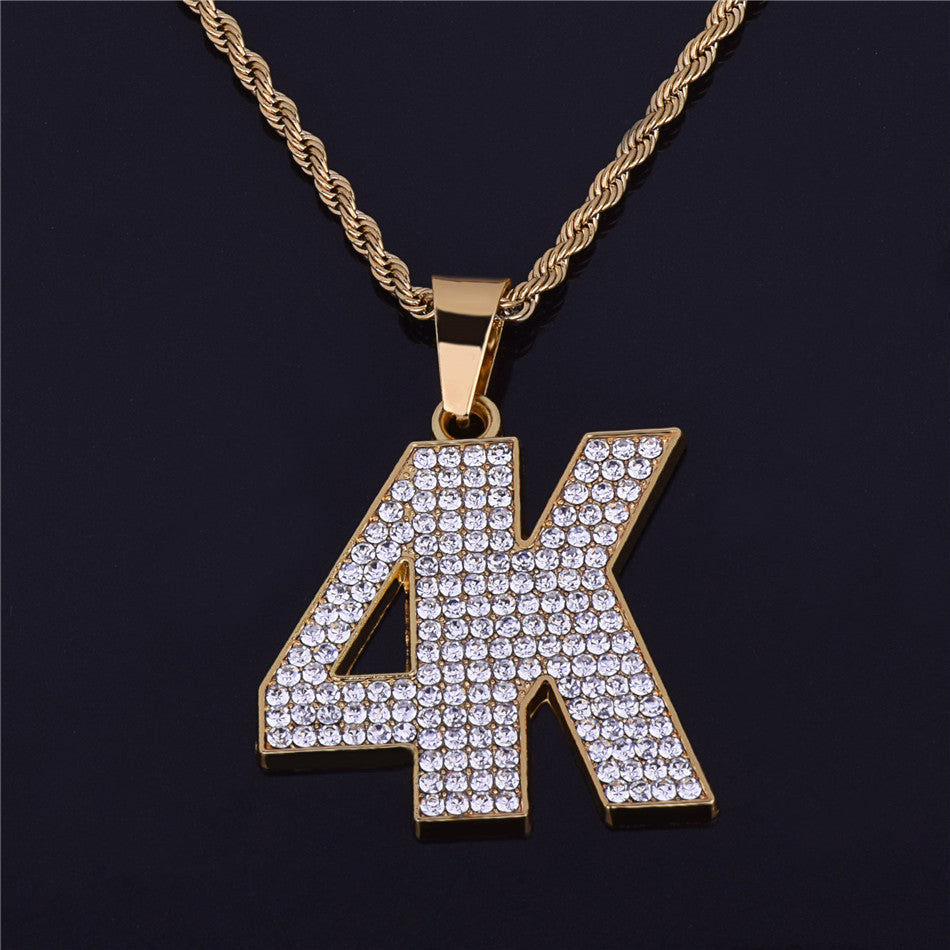 Keen Sight | Iced Blinged Out 4K Simulate Diamond Hop Chain Pendant