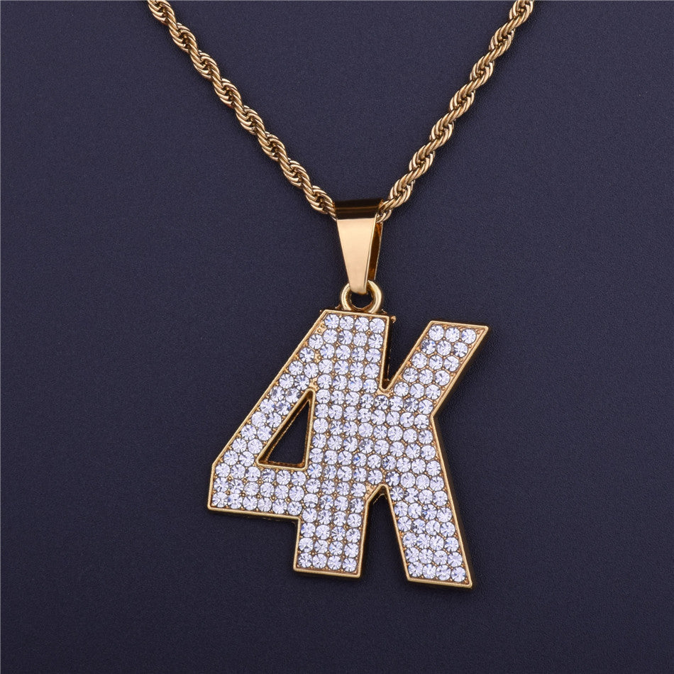 Keen Sight | Iced Blinged Out 4K Simulate Diamond Hop Chain Pendant