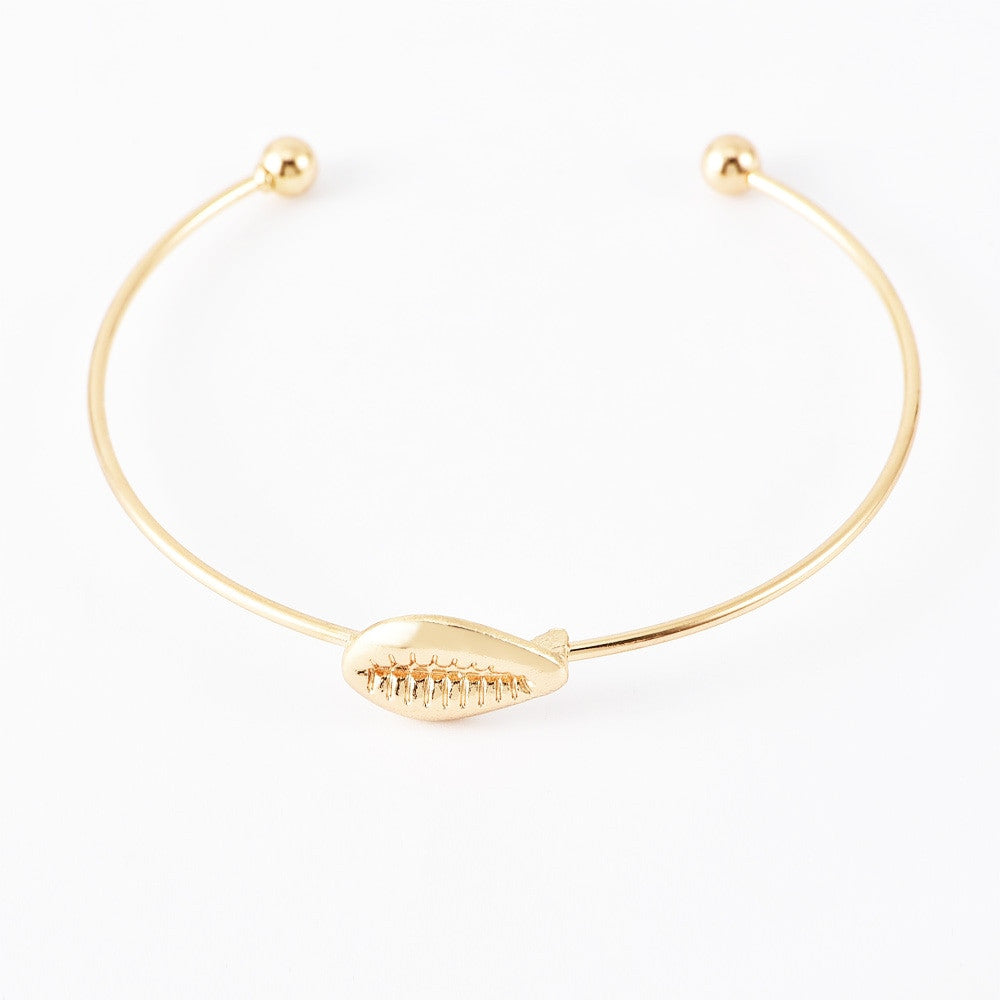 Boho Bangle Classic Shell Moon Natural Stone 6 Piece Bracelet Jewelry Set