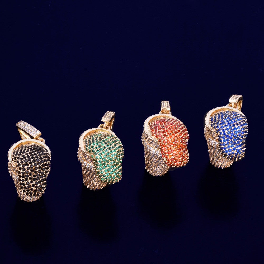 AAA True Micro Pave 24k Gold .925 Silver Lean Cup Drank Hip Hop Pendant Chain Necklace