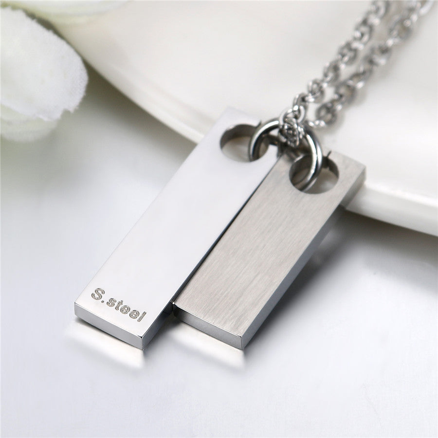New Fashion Casual Style Geo Shape Contemporary Street Wear Pendant Chain Necklace