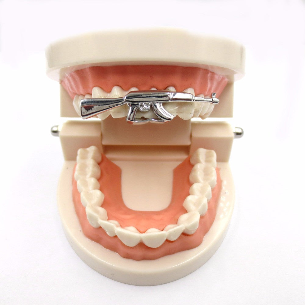 Chopper Time | New 14k Gold 925 Silver Ak 47 Hop Hop Mouth Teeth Tooth Grillz