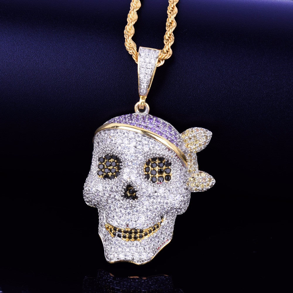 Gold 2 hip Hop Pirate Chain Necklace