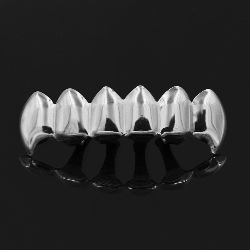 Hip Hop Lower Bottom Custom Fit Yellow Gold Teeth Fang Grillz