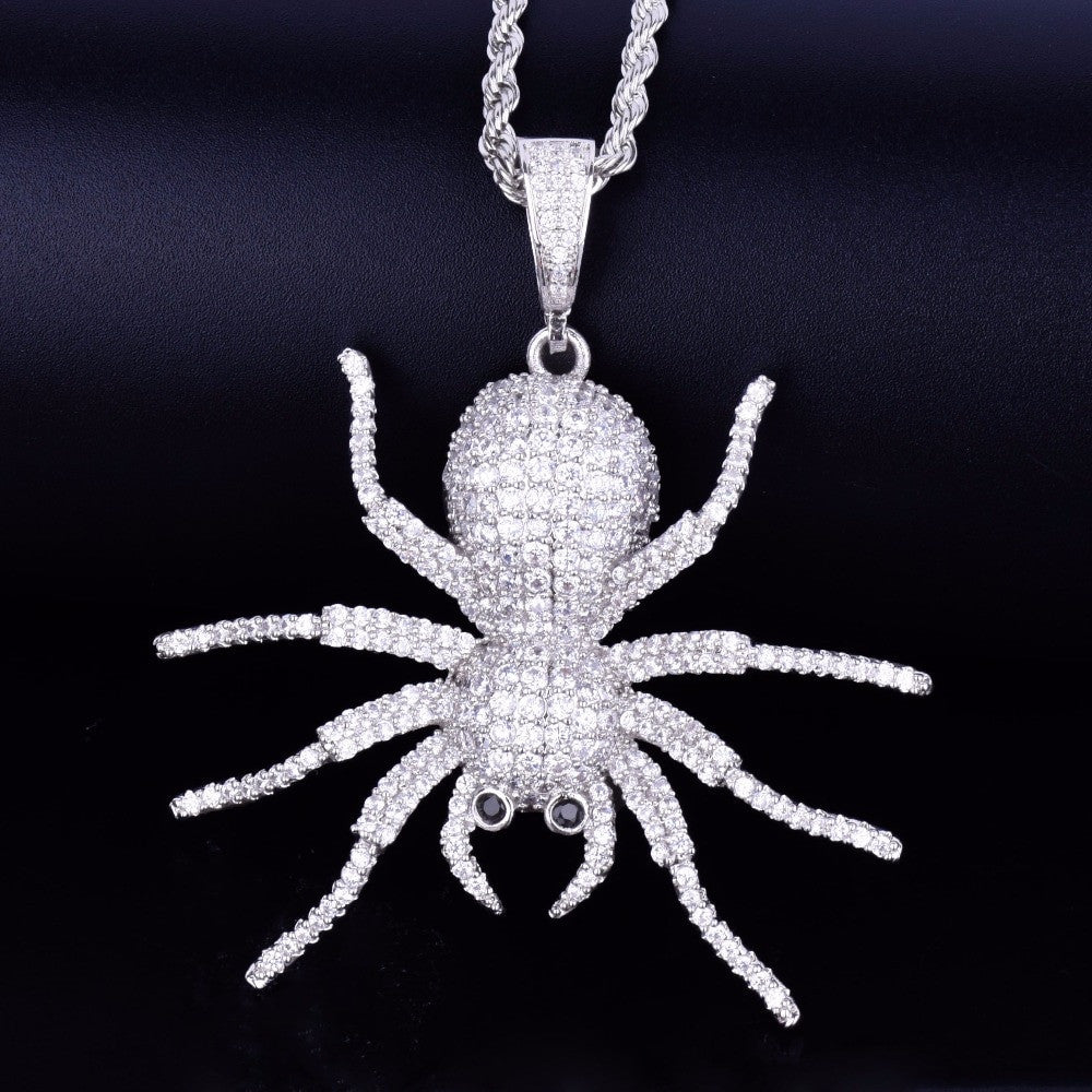 Silver Tarantula Spider Hip Hop Pendant