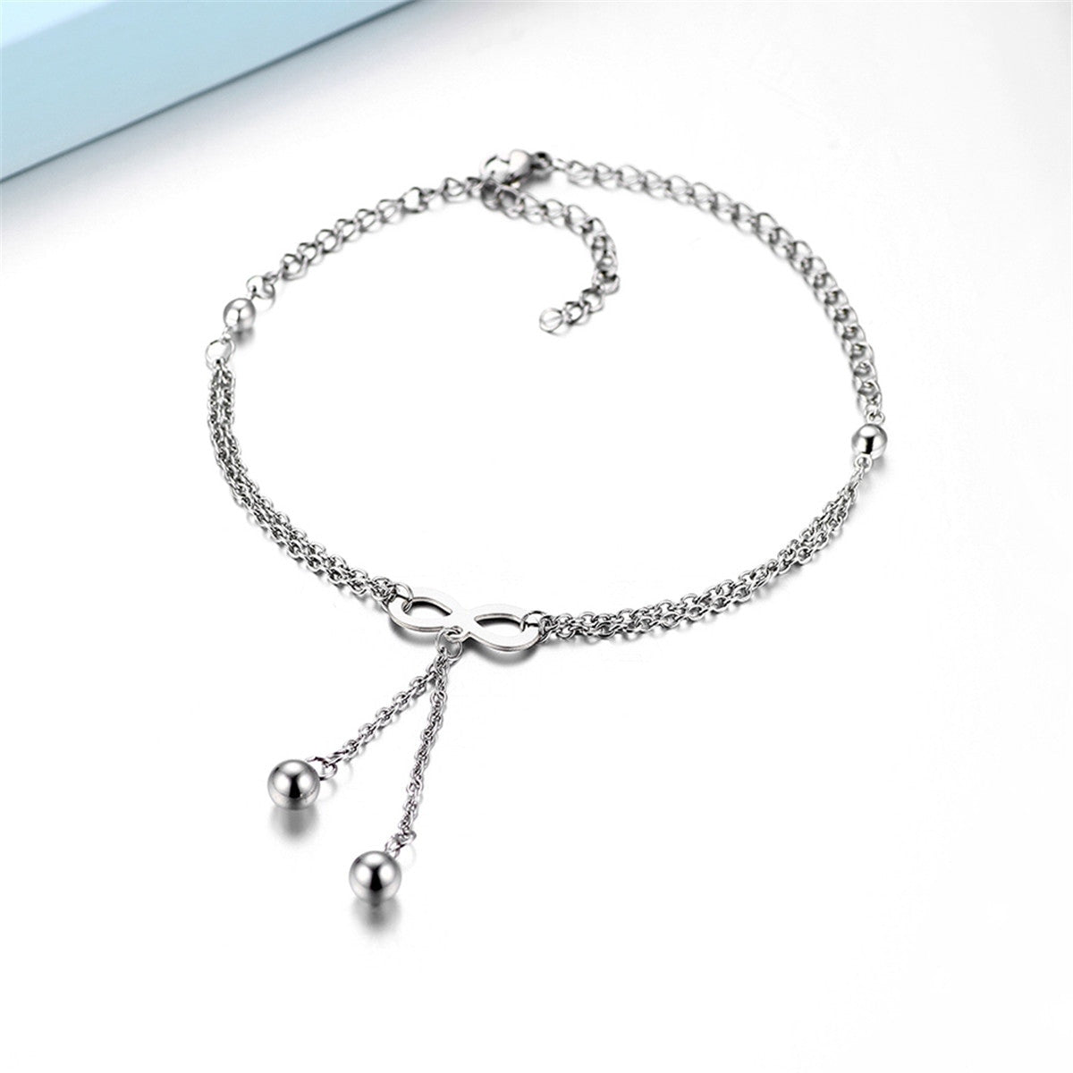 Ladies No Fade Stainless Steel Infinity High Fashion Bangle Chain Bracelets