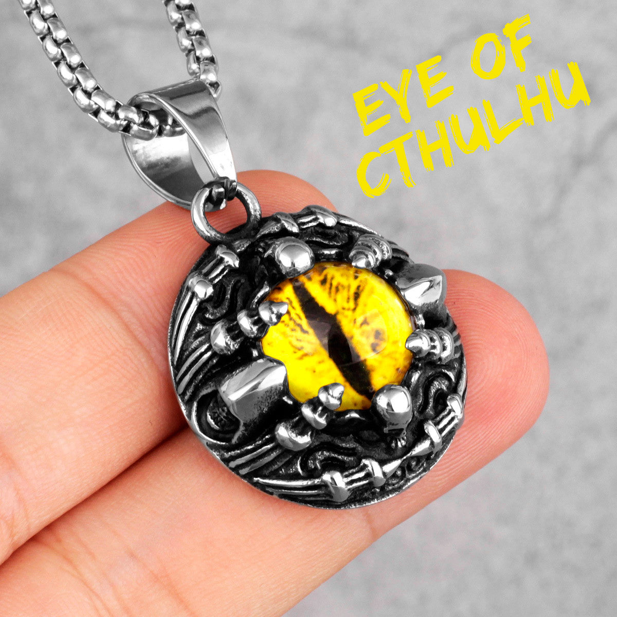 Cthulhu Eye | Men's Dark Mysterious No Fade Stainless Steel Bold Fashion Pendant
