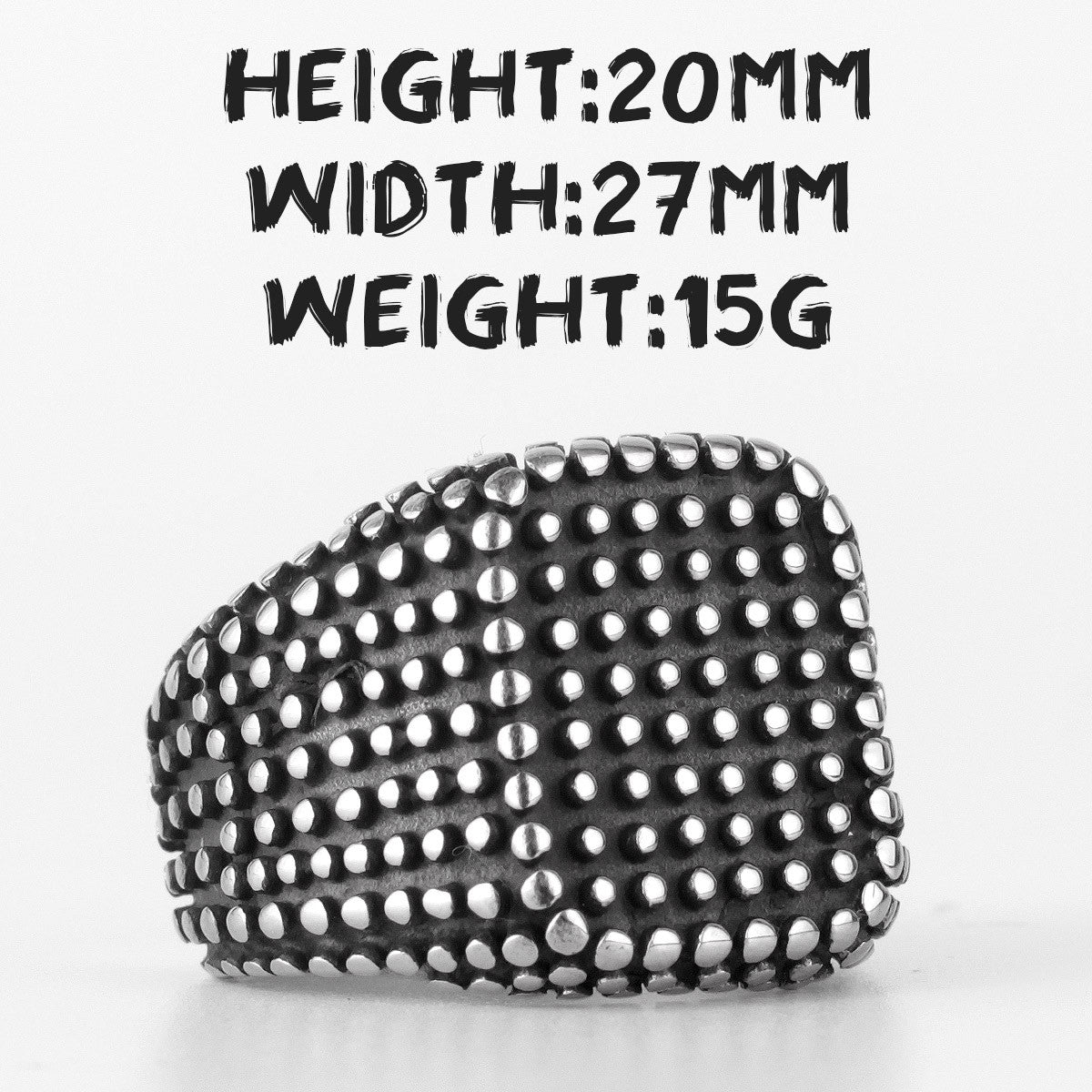 Mens Silver Stainless Steel No Fade On My Square Street Wear Rings