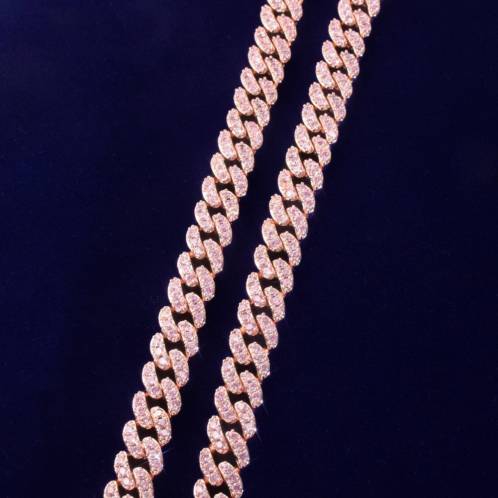 Gilded Monogram Charms | 10mm Rose Gold Tennis Letter Custom Necklace