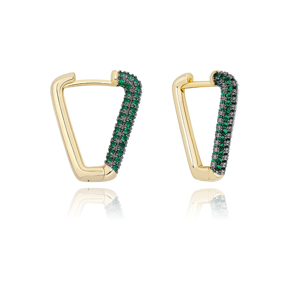 Ladies Hip Hop 4 Prong Trap Bling Bling Diamond Simulate Earrings