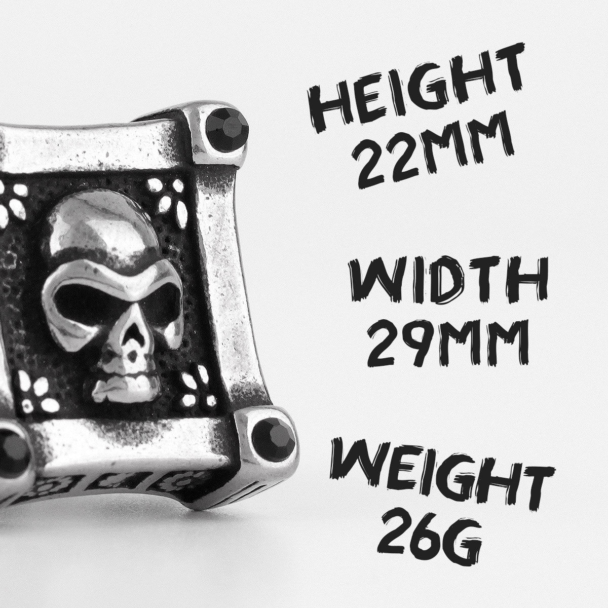 Dominant Life | Men's Skull Black Zircon No Fade Stainless Steel Unique Style Rings