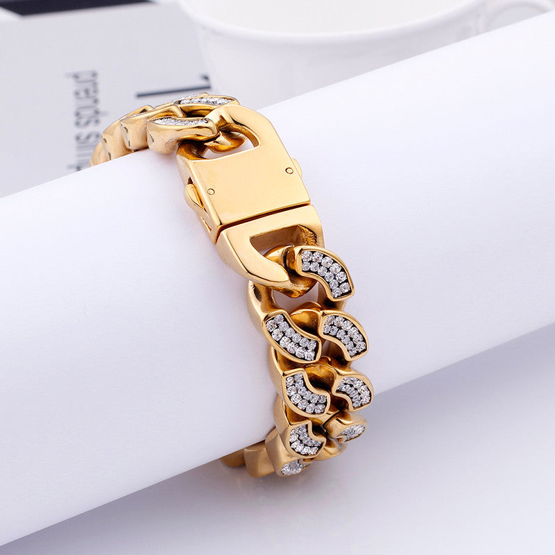 Royal Radiance | No Fade Stainless Steel 18k Gold Plated Royalty Cuban Link Bracelet