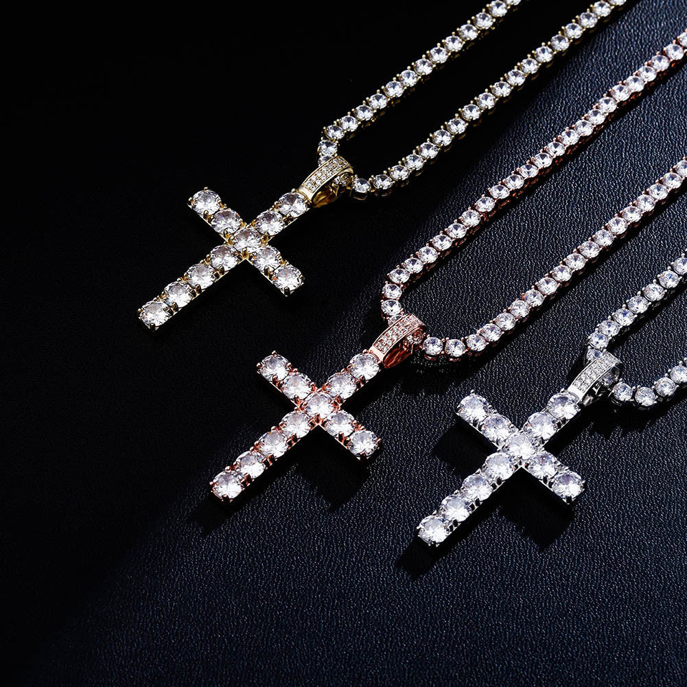 Flooded Ice High Quality Original Classic Hip Hop Cross Pendant Chain Necklace