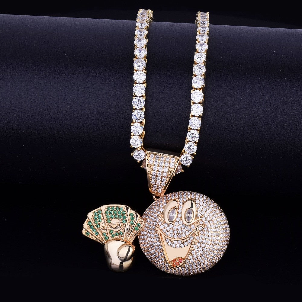Smiling Money Emoji Hip Hop Chain Necklace