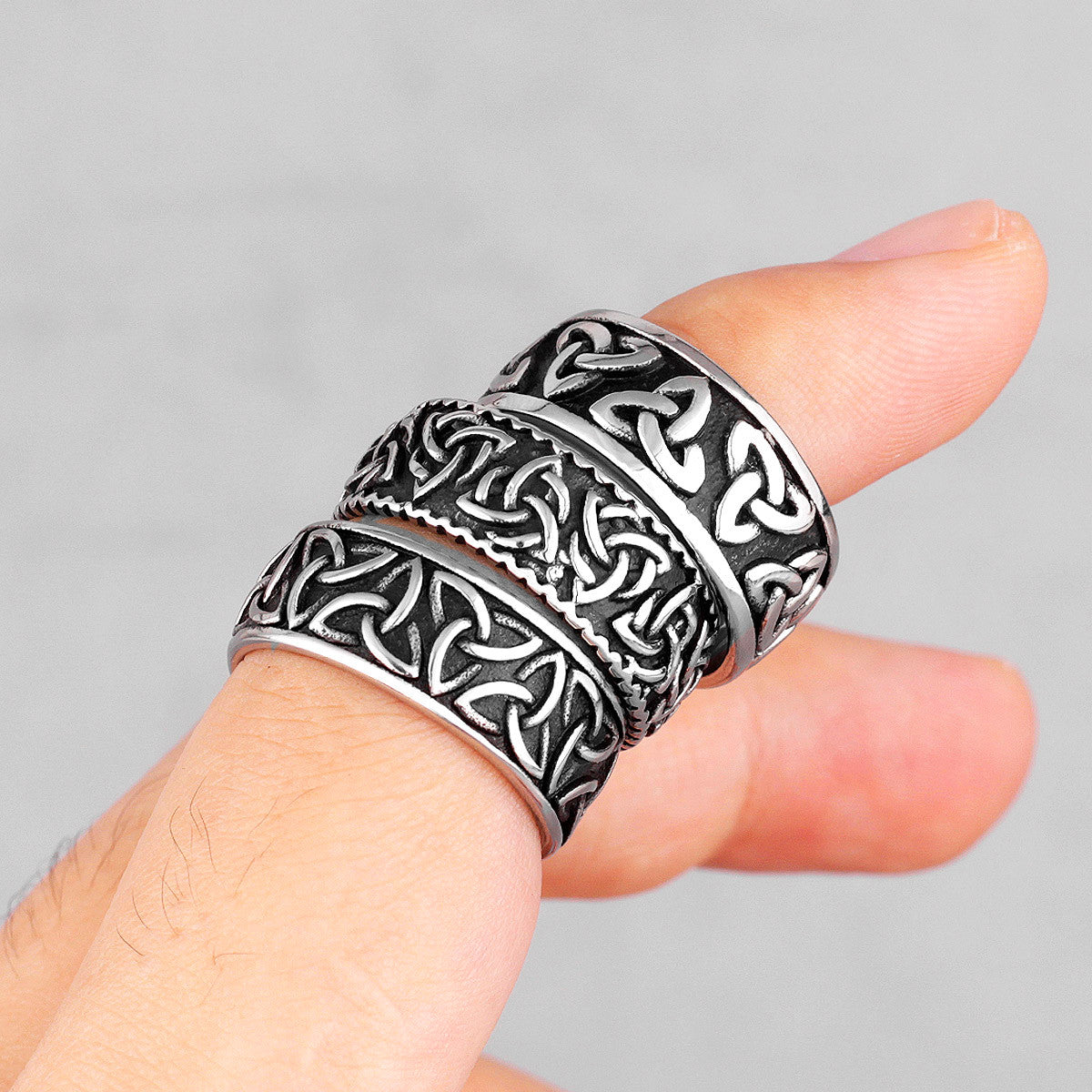 Celtic Knot Collection | No Fade Stainless Steel Weave Intertwined Viking Symbol Rings