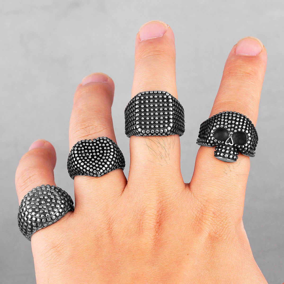 Mens Silver Stainless Steel No Fade On My Square Street Wear Rings