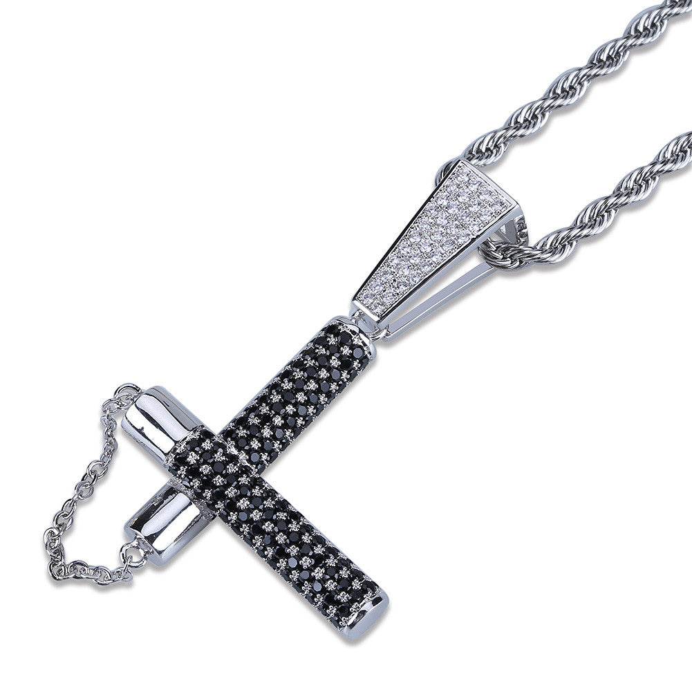 Combat Collection | VVS Diamond CZ 14k Gold 925 Silver Nunchaku Ninja VS Pendant Necklace