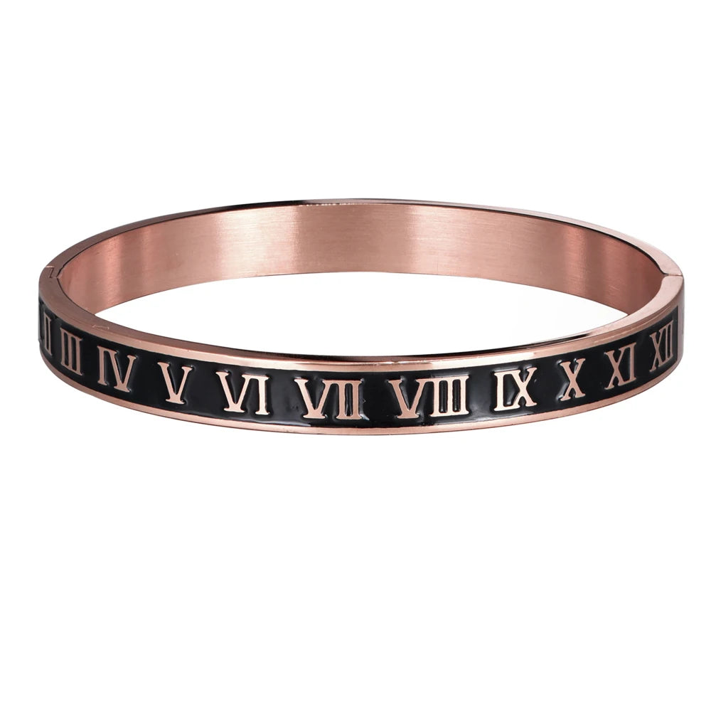The Empire | Stainless Steel Roman Numeral Carved Men's Luxury Bracelets