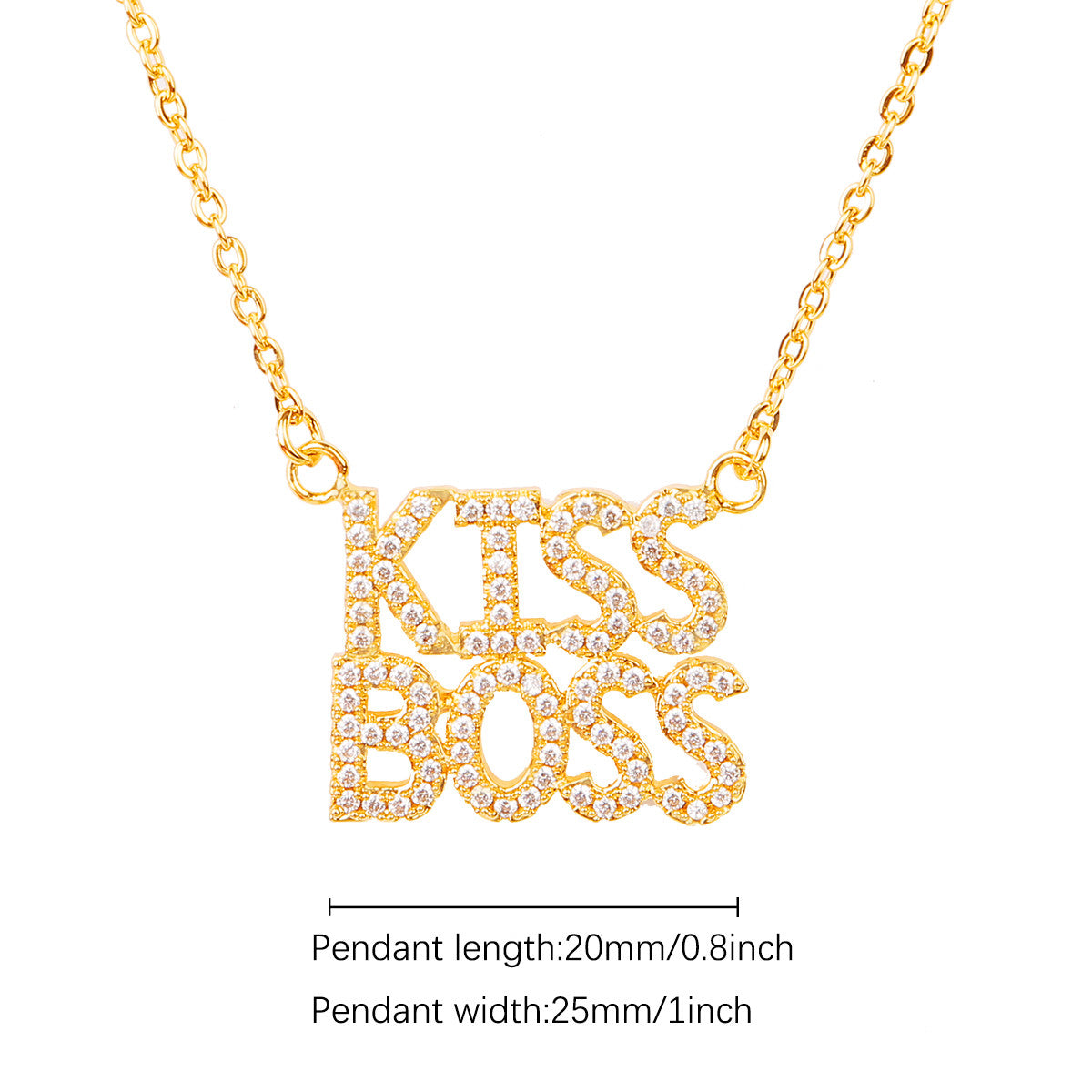 Classic Nameplate | Iced Prong Set Blinged Out Custom Made Initial Letter Necklace