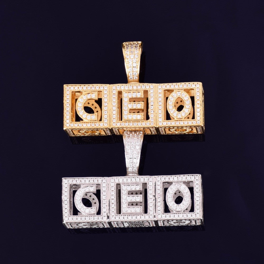 Golden Melody | Hip Hop Baby Block Custom Nameplate Pendant
