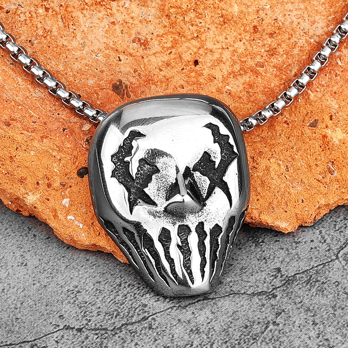 Demon Clown | No Fade Solid Stainless Steel Clown Mask Hip Hop Pendant